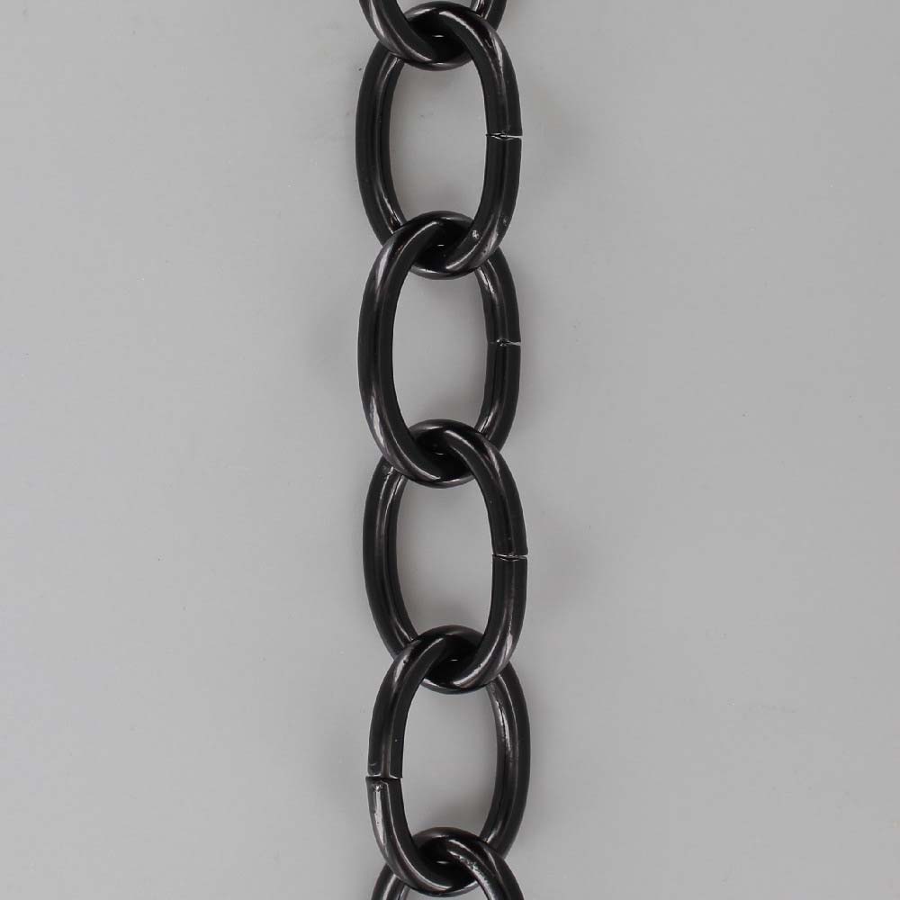 BLACK POWDER COATED STEEL OVAL 3/16IN. THICK CHAIN
