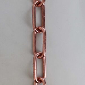 COPPER PLATED STEEL LONG OVAL 3 GAUGE (1/4IN.) THICK CHAIN