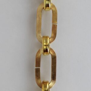 UNFINISHED BRASS SQUARE WIRE OVAL CHAIN WITH ROUND LINK