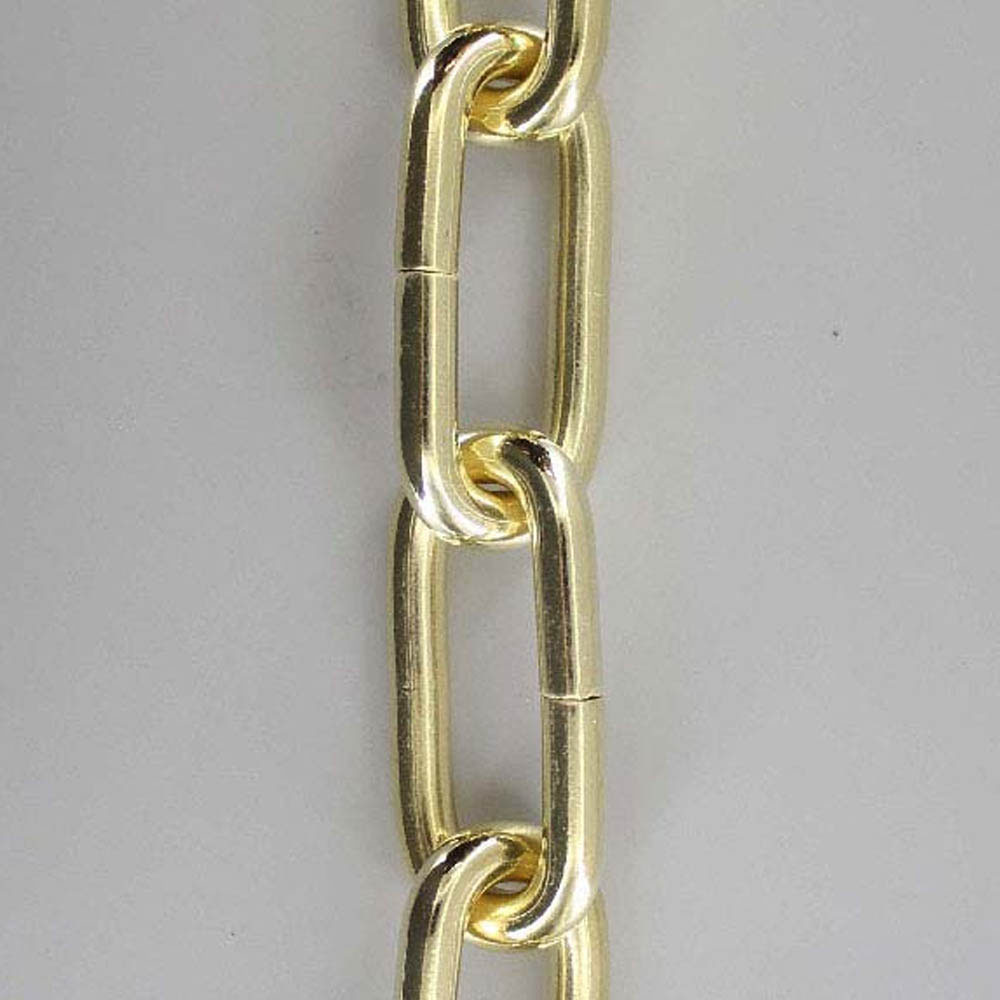 BRASS PLATED FINISH 1 GAUGE (5/16IN.) THICK STEEL CHAIN