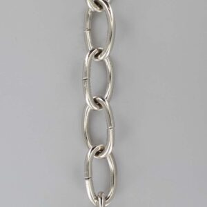 POLISHED NICKEL PLATED STEEL OVAL 3/16IN. THICK CHAIN