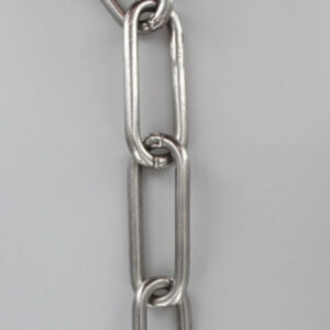 NICKEL PLATED FINISH STEEL LONG LINK 1 GAUGE (5/16IN.) THICK CHAIN (WELDED CLOSED)