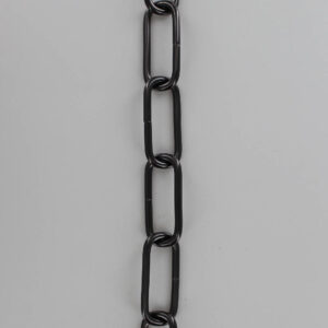 BLACK POWDER COATED STEEL LONG OVAL 3/16IN. THICK CHAIN
