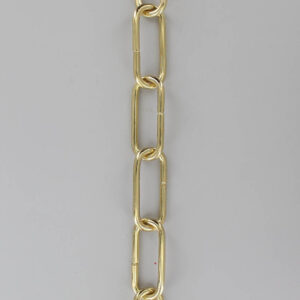 BRASS PLATED STEEL LONG OVAL 3/16IN. THICK CHAIN