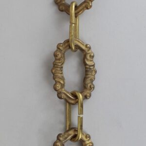 UNFINISHED BRASS CAST BRASS LARGE SCROLL 3/16IN. THICK CHAIN