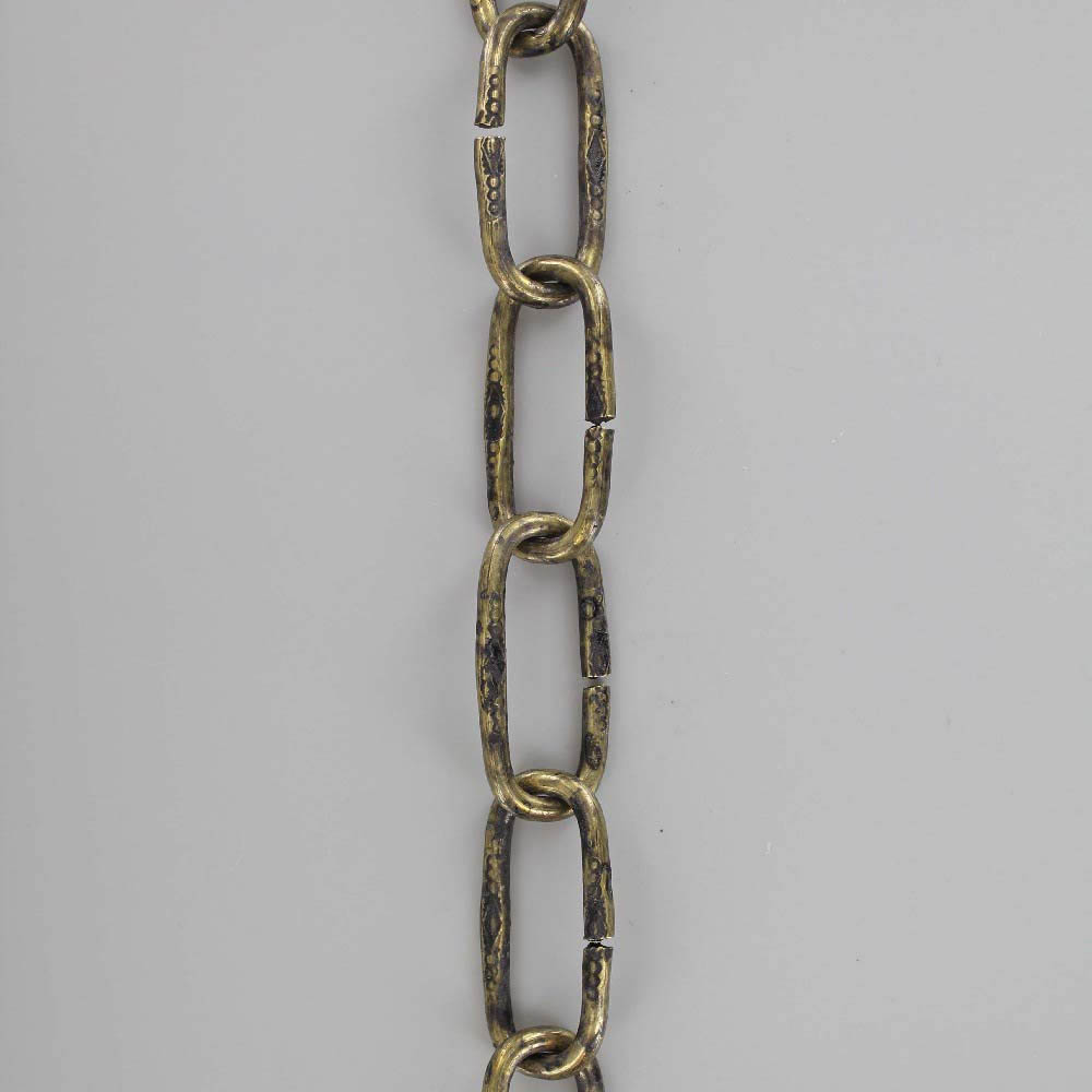 BRASS PLATED FINISH STEEL HEAVY DUTY 3/16IN. SPANISH STYLE CHAIN