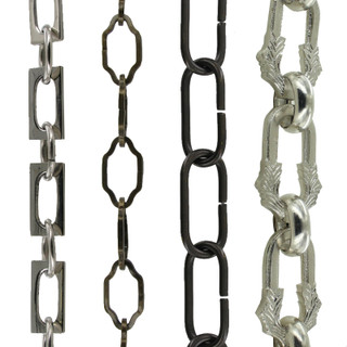 11 Gauge (3/32in.) Thick Steel Light Duty Lamp Chain - Black